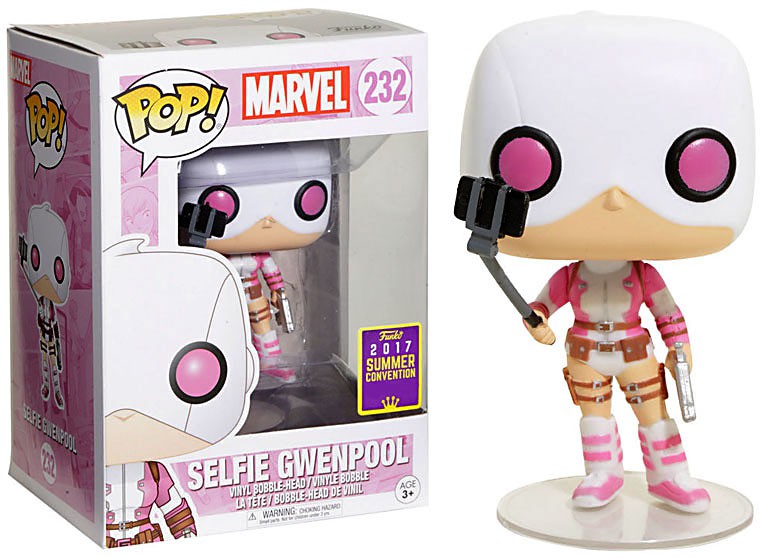 SDCC Pop! Vinyl Marvel Selfie Gwenpool Bobble Head