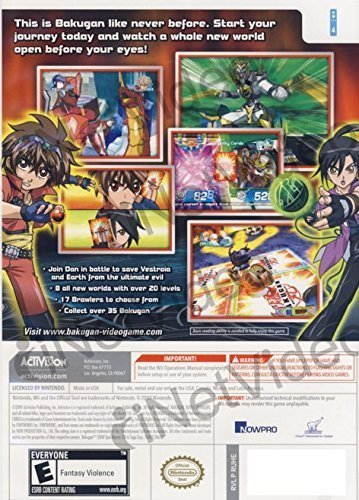 Nintendo Wii Bakugan Battle Brawlers Game