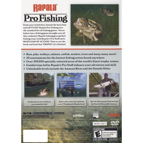 Activision Rapala Pro Fishing PS2 Game, Complete Pre-owned