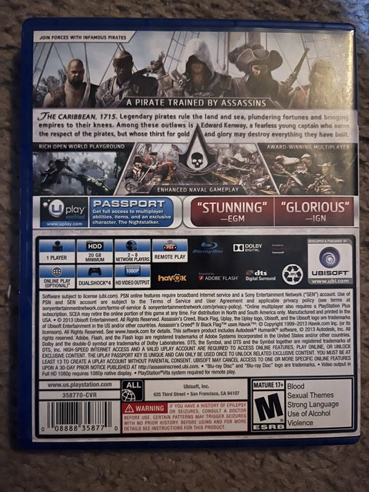Assassin's Creed IV Black Flag Gamestop edition - PS4
