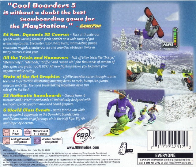 Coolboarders 3  for Sony PS1