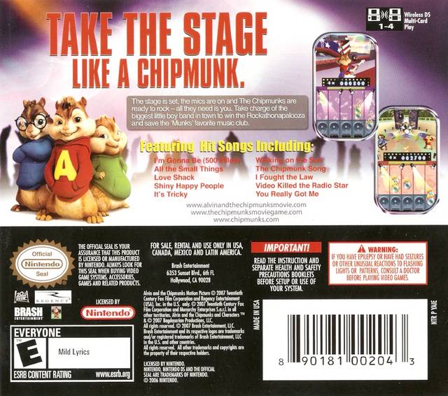 Brash Entertainment Alvin & the Chipmunks Game