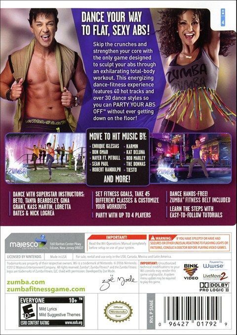 Zumba Fitness Nintendo Wii - Interactive Dance Game