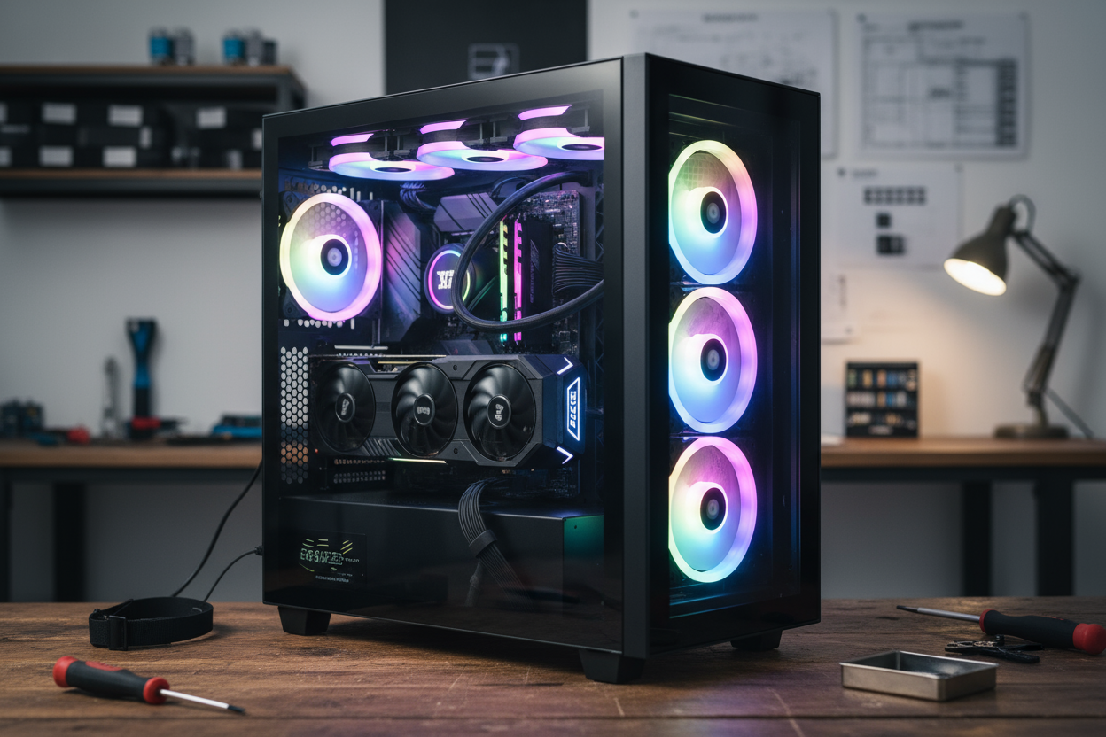 Image of a gaming computer for repair