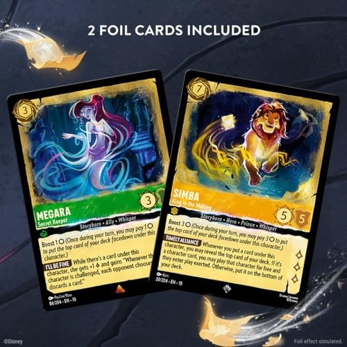 Disney Lorcana TCG: Whispers in the Well Deck Simba & Megara