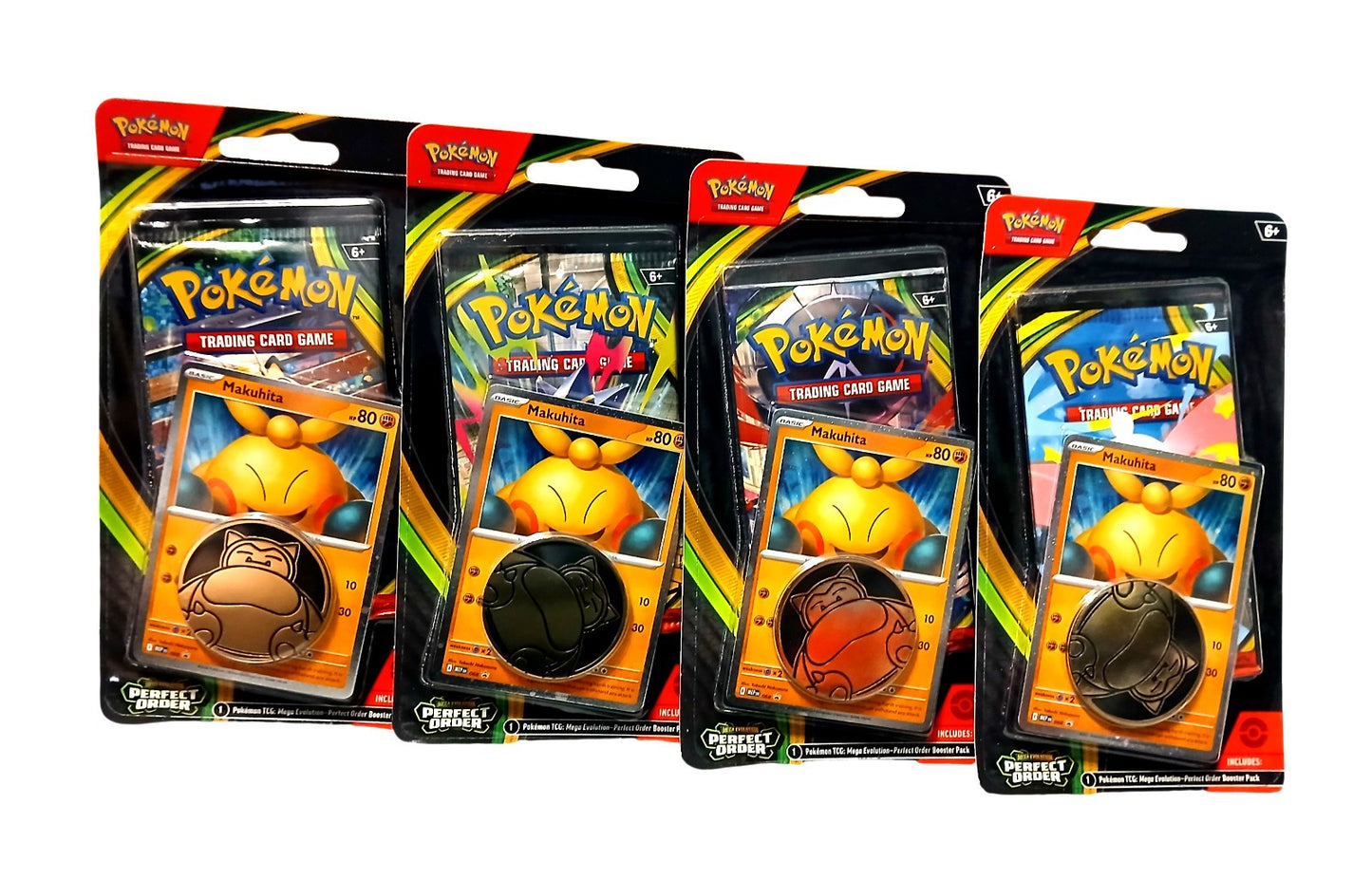 Pokémon Mega Evolution Perfect Order Booster Packs Makuhita Promo Card & Coin
