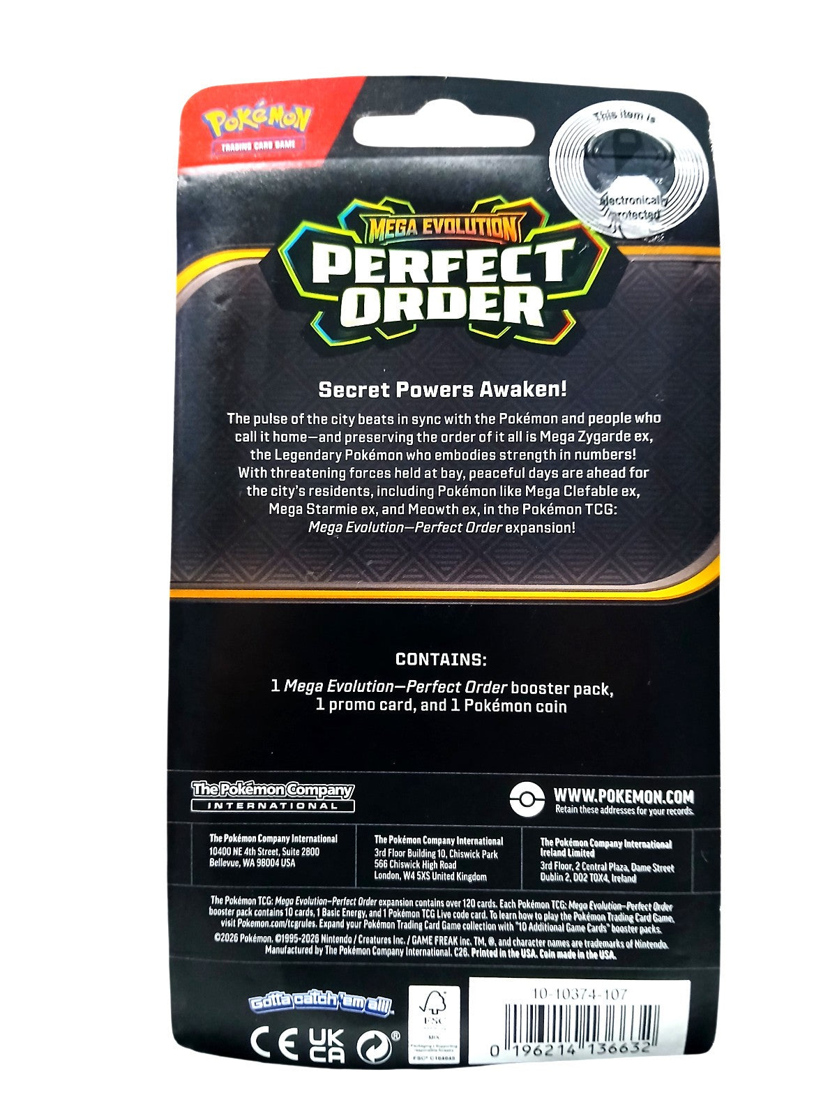 Pokémon Mega Evolution Perfect Order Booster Packs Makuhita Promo Card & Coin