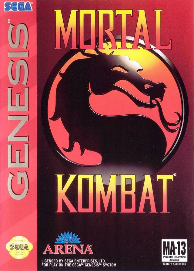 Mortal Kombat Sega Genesis 1993 - Classic Video Game