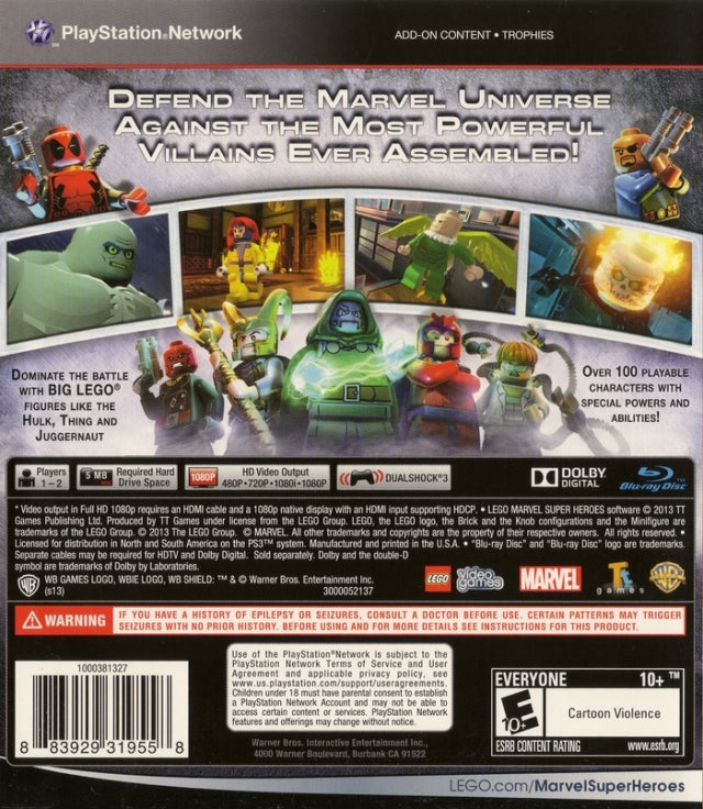 Warner Bros Lego Marvel Super Heroes - PlayStation 3