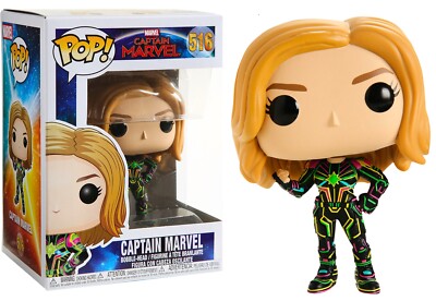 Funko Pop! Captain Marvel Neon Suit Vinyl [New]