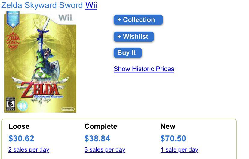 Nintendo the Legend of Zelda Skyward Sword - Wii