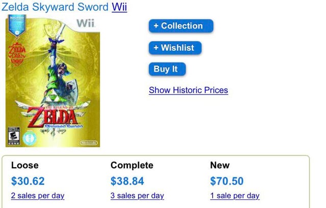 Nintendo the Legend of Zelda Skyward Sword - Wii