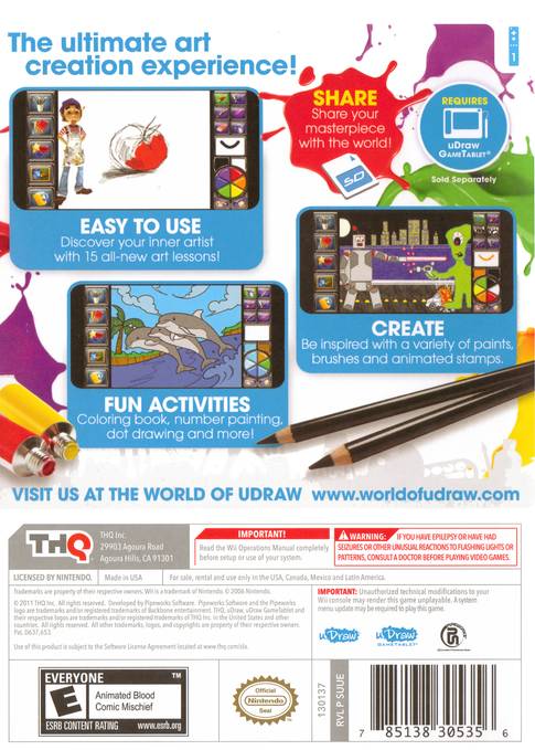 UDraw Studio: Instant Artist for Nintendo Wii