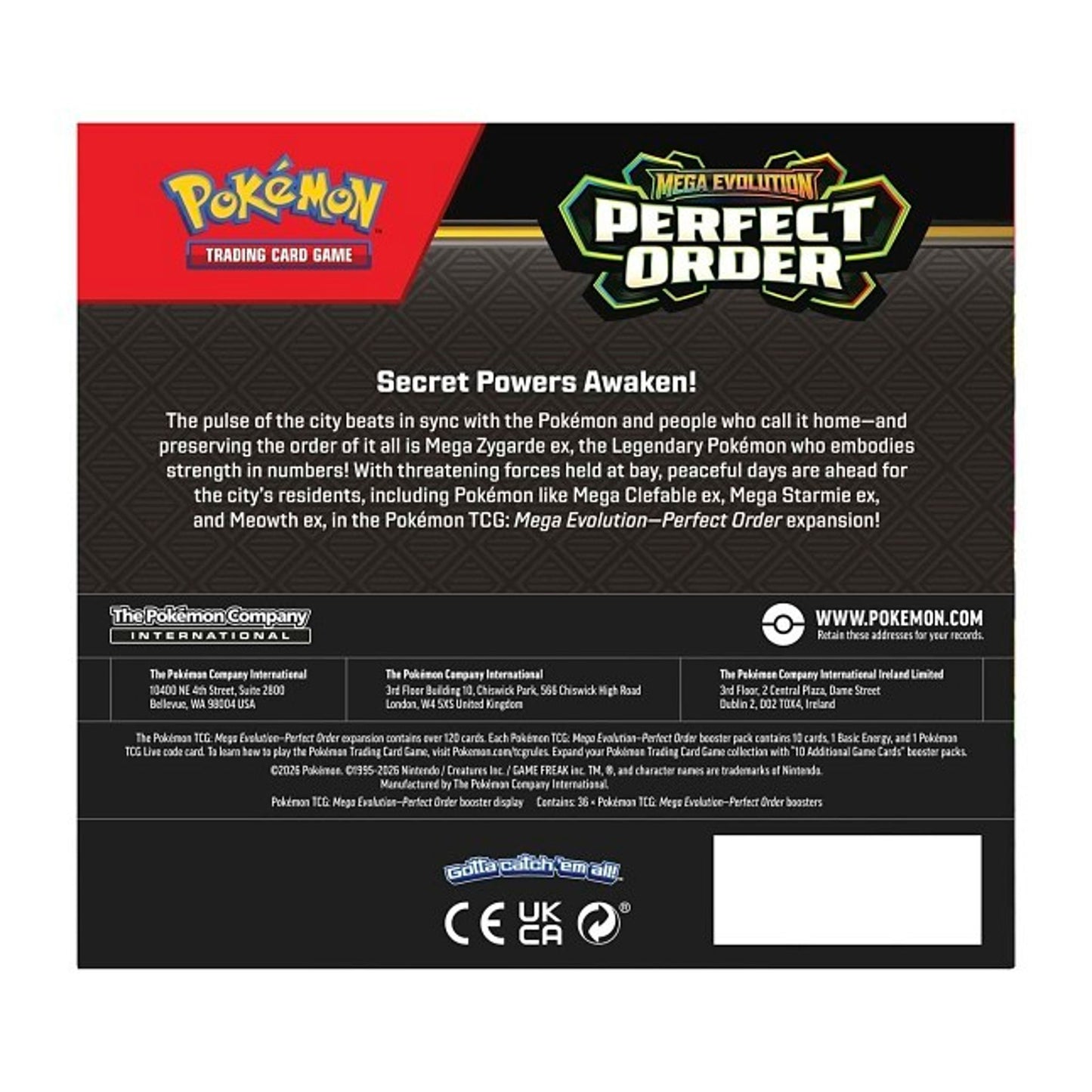 Pokémon Mega Evolution Perfect Order Booster Display Box